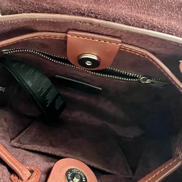 STILL AVAILABLE - AllSaints Polly Mini Backpack Burgundy Crocodile - Picture 5 of 7